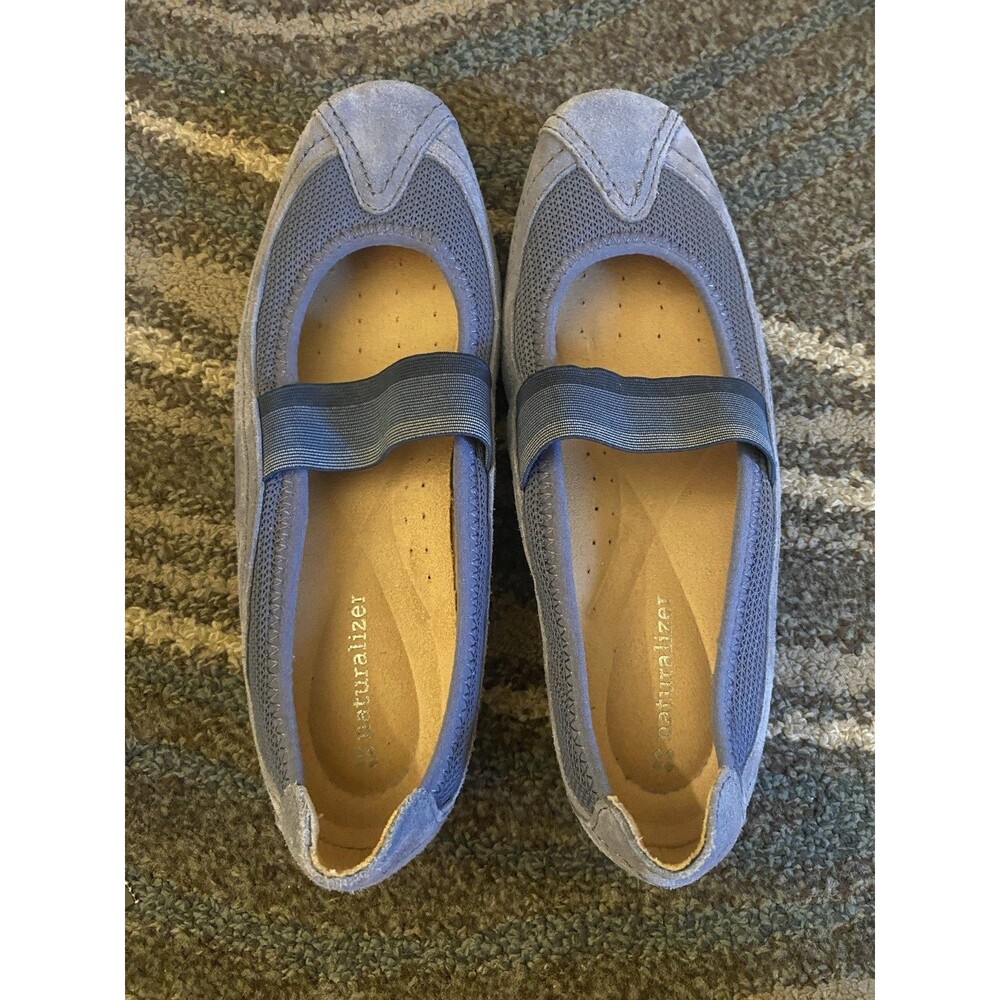 Naturalizer Blue YATES Slip On Loafers Women's 7.5 Suede Casual EUC